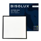 Černý LED panel 60x60 cm - 100 lm/W - UGR<19 - Nastavitelná bílá - Podsvícení