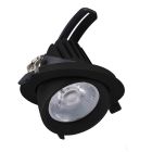 Černý downlight hliníkový, Shanaya, 30W, LED white switch