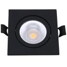 Černé hliníkové zapuštěné svítidlo, Loura, 6W, bílý LED spínač, IP65