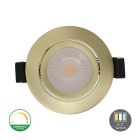 Mosazné hliníkové zapuštěné svítidlo, Maite, 7W, bílý vypínač LED, IP65