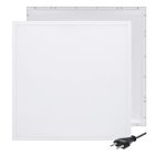 LED panel 62x62 - 30W - bílý vypínač - UGR<19 - podsvícený