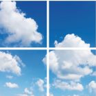 Fototisk cloud - sada 4 akrylových desek s potiskem, pro LED panely 60x60 cm