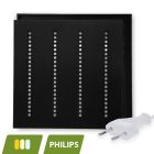 Černý LED panel Louvre 60x60 - 30W - bílý vypínač - UGR <16