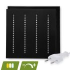 Černý LED panel Louvre 60x60 - 30W - bílý vypínač - stmívatelný - UGR <16