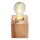 Dřevěná stolní lampa bez stínidla hnědá, Anniko