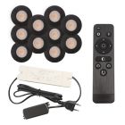 Hliníkové podhledové světlo na verandu černé, Dico, 3W, LED 2700 K, IP65, s dálkovým ovládáním