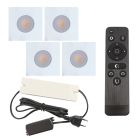 Hliníkové podhledové světlo na verandu bílé, Dico, 12W, LED 2700 K, IP65, s dálkovým ovládáním