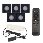 Hliníkové podhledové světlo na verandu černé, Dico, 15W, LED 2700 K, IP65, s dálkovým ovládáním