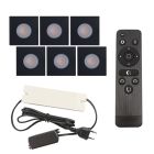Hliníkové podhledové světlo na verandu černé, Dico, 18W, LED 2700 K, IP65, s dálkovým ovládáním