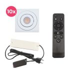 Hliníkové podhledové světlo na verandu bílé, Rona, 30W, LED 2700 K, IP44, s dálkovým ovládáním