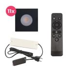 Hliníkové podhledové světlo na verandu černé, Dico, 33W, LED 2700 K, IP65, s dálkovým ovládáním