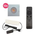 Hliníkové podhledové světlo na verandu chromové, Dico, 36W, LED 2700 K, IP65, s dálkovým ovládáním
