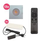 Hliníkové podhledové světlo na verandu chromové, Dico, 39W, LED 2700 K, IP65, s dálkovým ovládáním