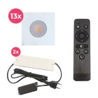 Hliníkové podhledové světlo na verandu bílé, Dico, 39W, LED 2700 K, IP65, s dálkovým ovládáním