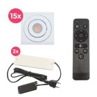 Hliníkové podhledové světlo na verandu bílé, Rona, 45W, LED 2700 K, IP44, s dálkovým ovládáním