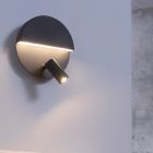 Černé nástěnné světlo designové, Solo, 6W, LED 3000 K, s vypínačem