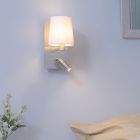 Niklové nástěnné světlo klasické, Soro, 40W, LED 3000 K, s vypínačem