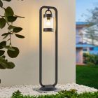 Antracitá venkovní lampa stojací se soumrakovým čidlem moderní, Sambesi, IP44