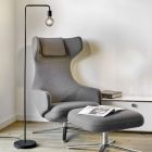 Černá stojací lampa moderní, Ritual, s vypínačem