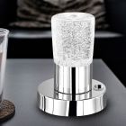 Chromová stolní lampa klasická, Merle, 4,3W, LED 3000 K, s vypínačem