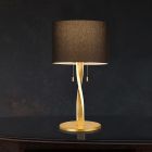 Zlatá stolní lampa moderní, Ramten, 3W, LED 3000 K, s tahovým vypínačem