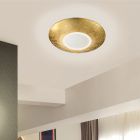 Zlaté stropní světlo klasické, Wilke, 12W, LED 3000 K