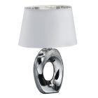Keramická stolní lampa stříbrná, Moldrup, s vypínačem