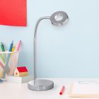 Chromová lampička moderní, Daley, 4W, LED 3000 K, s vypínačem