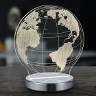 Chromová stolní lampa designová, Berfin, 7W, LED nastavitelný od teplé po studenou bílou, s vypínačem