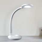 Bílá lampička plastová, Jesse, 3W, LED 3000 K, s dotykovým stmívačem