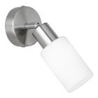 Niklové stropní bodové světlo skleněné, Fochville