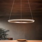 Hnědé závěsné světlo moderní, Jiry, 48W, LED white switch, s 3stupňovým stmíváním