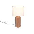 Keramická stolní lampa hnědá, Nannette, s vypínačem