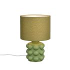 Keramická stolní lampa zelená, Cihad, s vypínačem