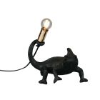 Černá stolní lampa plastová, Chameleon