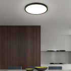 Černé stropní světlo moderní, Zayd, 30W, LED white switch, s 3stupňovým stmíváním