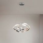 Niklové závěsné světlo nad jídelní stůl moderní, Elyse, 60W, LED white switch