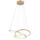 Zlaté závěsné světlo designové, Teodore, 34W, LED white switch, s 3stupňovým stmíváním