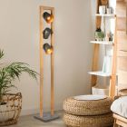 Niklová stojací čtecí lampa vintage, Keira, s vypínačem
