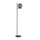 Antracitá stojací lampa moderní, Silkis, s vypínačem