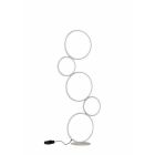 Bílá stojací lampa moderní, Robon, 36W, LED 3000 K, s vypínačem