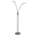 Niklová stojací lampa moderní, Bilge, s dotykovým stmívačem