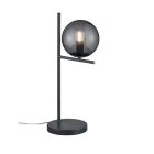 Antracitá stolní lampa moderní, Silkis, s vypínačem
