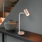 Hnědá stolní lampa moderní, Kaso, s vypínačem