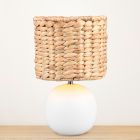 Hnědá stolní lampa rustikální, Minouk, s vypínačem