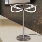 Niklová stolní lampa moderní, Remy, 20W, LED 3000 K, s vypínačem