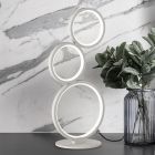 Bílá stolní lampa moderní, Robon, 17W, LED 3000 K, s vypínačem