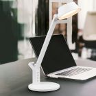 Bílá lampička moderní, Lindi, 5W, LED nastavitelný od teplé po studenou bílou, s dotykovým stmívačem