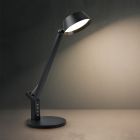 Černá lampička moderní, Lindi, 5W, LED nastavitelný od teplé po studenou bílou, s dotykovým stmívačem