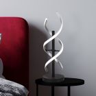 Chromová stolní lampa designová, Sylvian, 20W, LED s nastavitelnou barvou světla, s dotykovým stmívačem